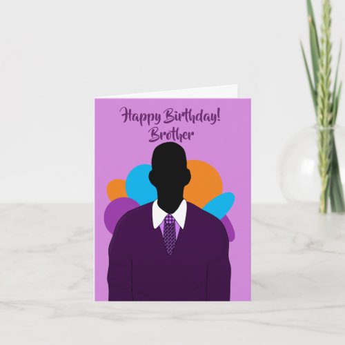 African American Brother Suit  Tie Birthday Card