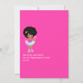 African American Candy Land Girl Birthday Party Invitation (Back)