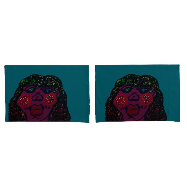 African-American Cartoon Character Pillowcases (Front-Set)