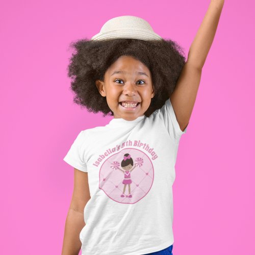 African American Cheerleader Girls Birthday Party Toddler T_shirt