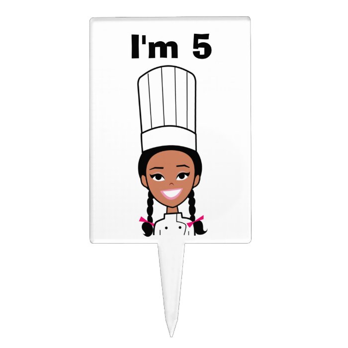 African American Chef Cake Pick Topper