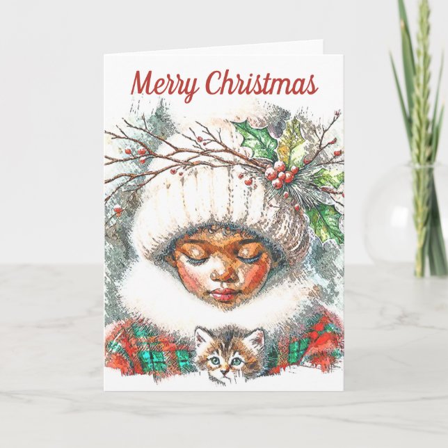 African American Child Christmas Card (Front)