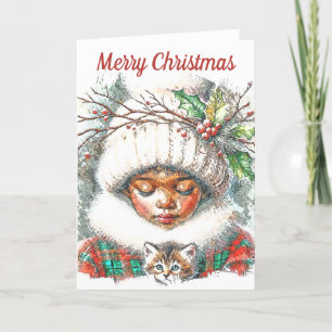 African American Child Christmas Card