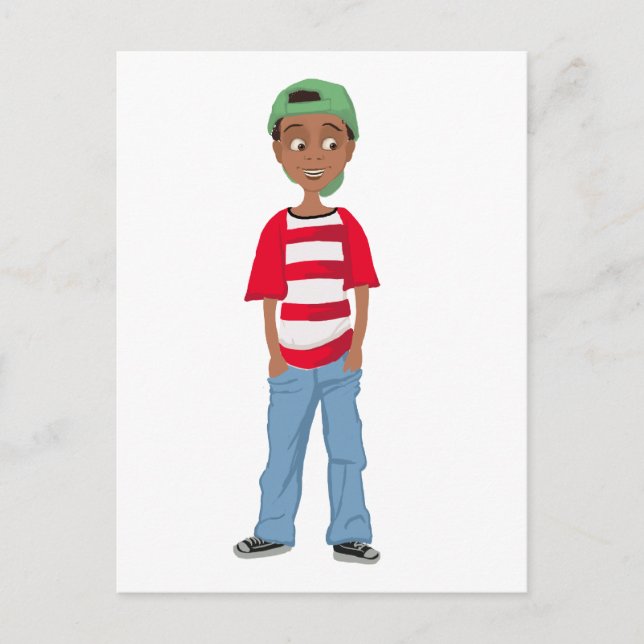 African American Children character design Postcard (Front)