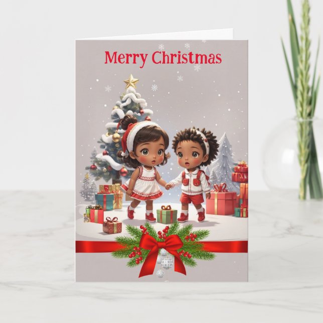 African American children christmas card (Front)