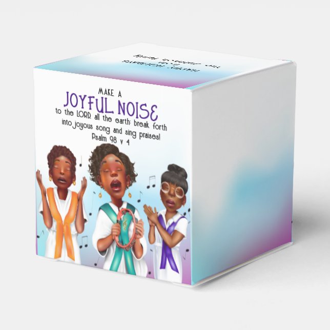 African American Choir Favor Boxes (Back Side)