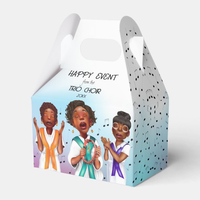 African American Choir Favor Boxes (Front Side)