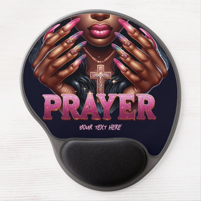 African American Christian Woman Gel Mouse Pad (Front)