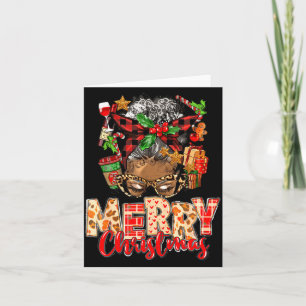 African American Christmas African Black Xmas Mom Card
