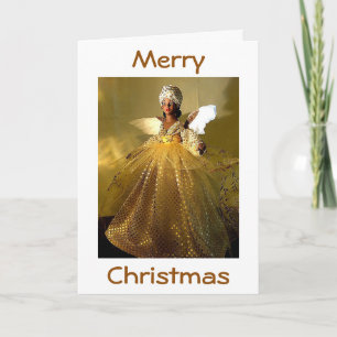 "AFRICAN-AMERICAN" CHRISTMAS ANGEL HOLIDAY CARD