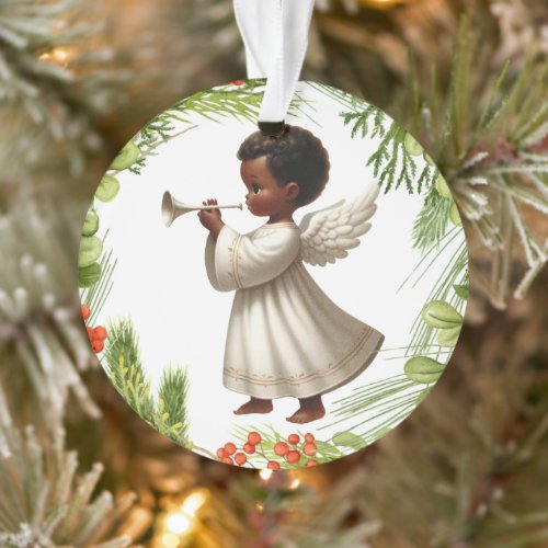African American Christmas Angel Ornament