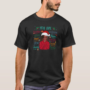 African American Christmas Black Woman Believe Chr T-Shirt