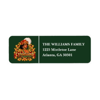 African American Christmas Black Woman Nutcracker Label