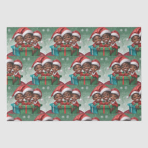 African American Christmas Elf Tissue Paper