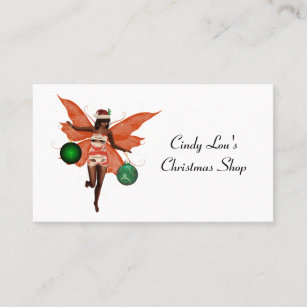 African American Christmas Fairy Business Cards