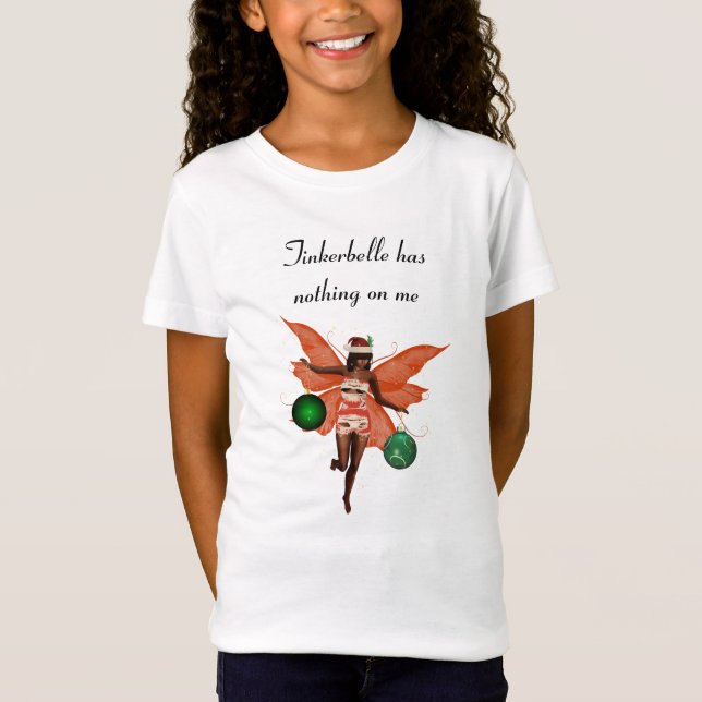 African American Christmas Fairy Child's T-Shirt (Front)