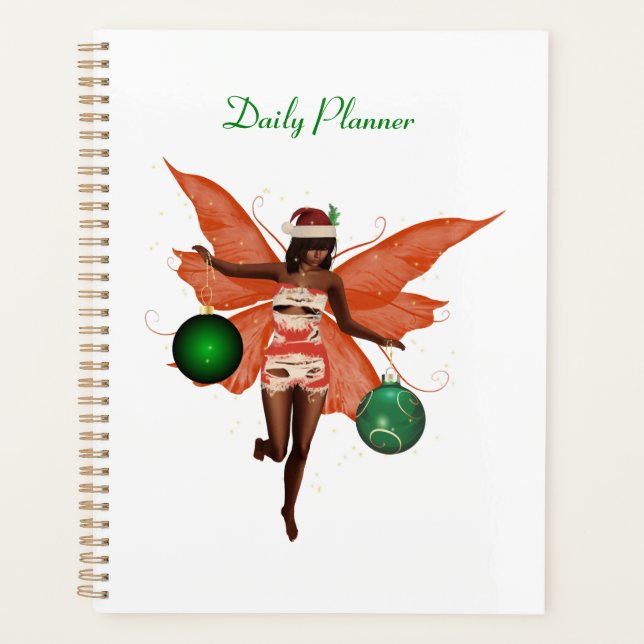 African American Christmas Fairy Daily Planner (Front)