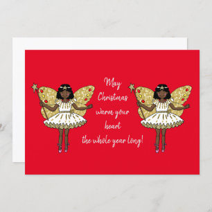 African American Christmas Fairy Invitation