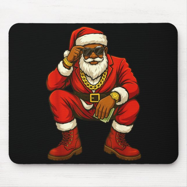 African American Christmas Funny African American  Mouse Pad (Front)