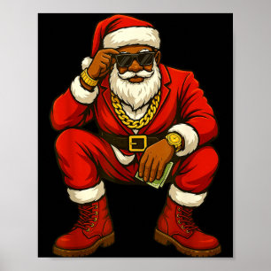 African American Christmas Funny African American  Poster