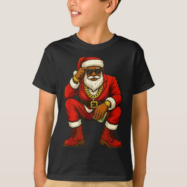 African American Christmas Funny African American  T-Shirt (Front)