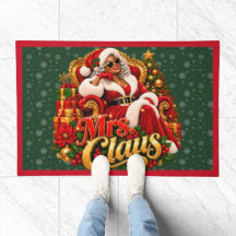African American Christmas Rugs Mrs Claus