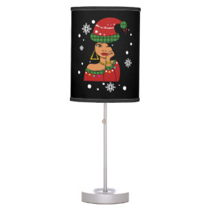 African American Christmas Santa Claus Table Lamp