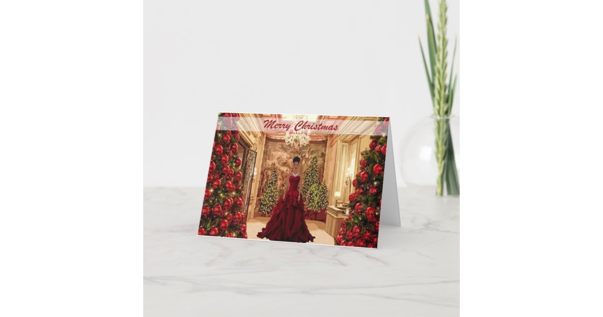 Download African American Cinderella Christmas Card Zazzle Com PSD Mockup Templates