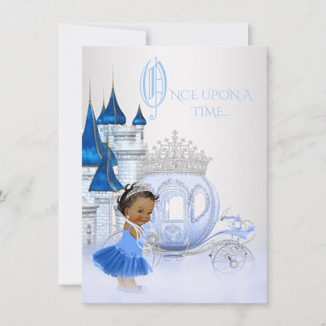 African American Cinderella Princess Birthday Invitation (Front)