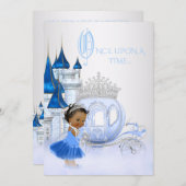 African American Cinderella Princess Birthday Invitation (Front/Back)