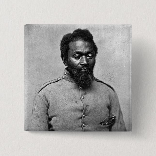 African American Civil War Soldier, 1861 Button (Front)