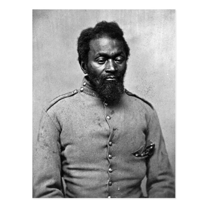African American Civil War Soldier, 1861 Post Card