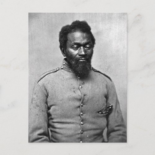 African American Civil War Soldier 1861 Postcard