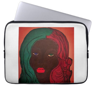 African American Colorful Wall Art Laptop Sleeve