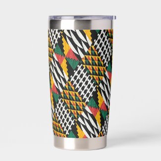  African-American Colors Abstract Diamond Design Insulated Tumbler