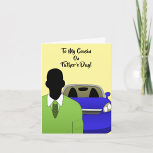 African American Cousin Father's Day Suit & Tie Card