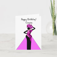  African American Cousin Happy Birthday Card