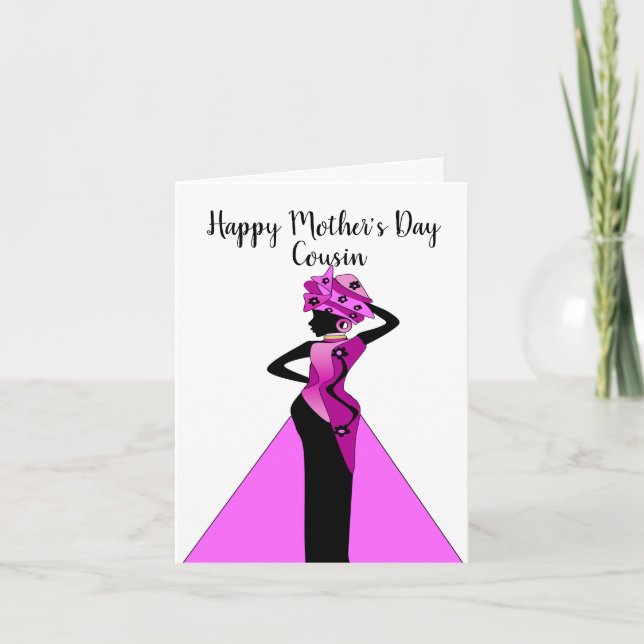  African American Cousin Mother's Day Card (Front)