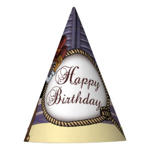 African American Cowboy Birthday Party Hat