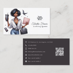 African American Crafting Queen Inspirational Business Card