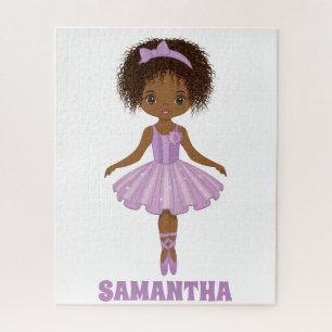 African American Cute Ballerina Jigsaw Puzzle