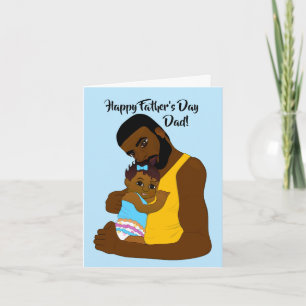 African American Dad Happy Father's Day Card