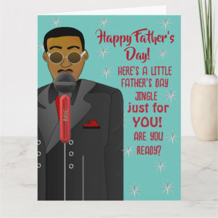 African American Dad Jingle Singing Father's Day Card