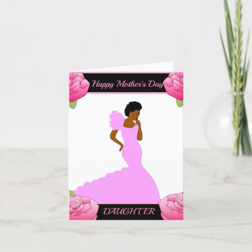 African American Daughter Mothers Day  Thank You 