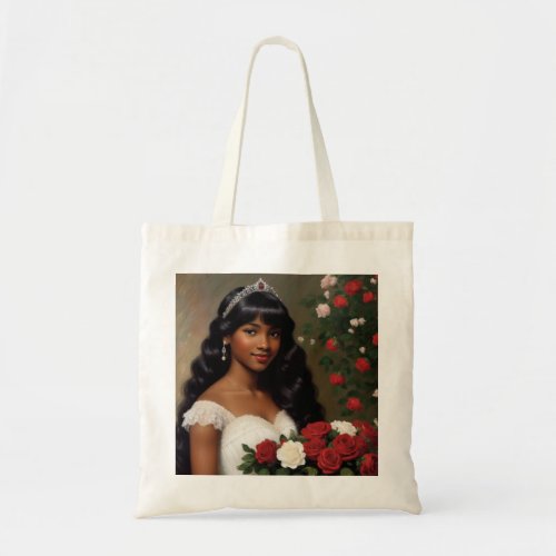 African American Debutante Roses Art Tote Bag