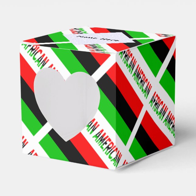 African American Diaspora Flag Black Personalizati Favor Boxes (Front Side)