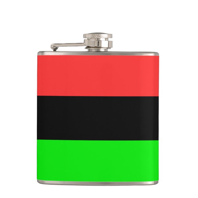 African American Diaspora Flag  Hip Flask (Front)