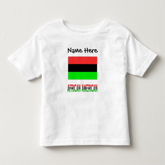 African American Diaspora Flag Personalized  Toddler T-shirt (Front)
