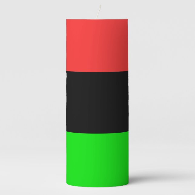 African American Diaspora Flag  Pillar Candle (Front)