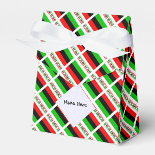 African American Diaspora Flag Tiled Personalized Favor Boxes
